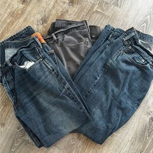 Levi's Men's Classic Blue and Charcoal Jeans LOT